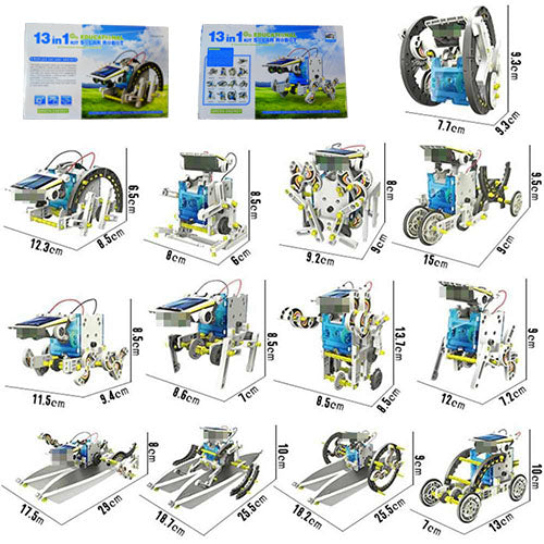 STEM Science Play N Learn 13 in 1 Educational DIY Solar Robot Kit