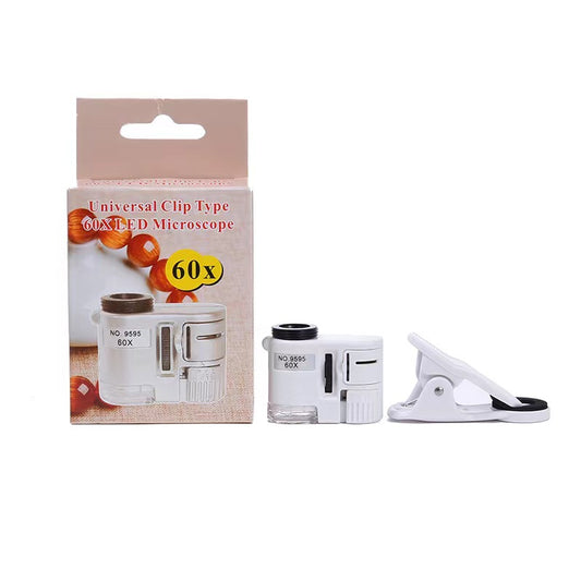 Pocket Microscope, 60X Handheld Mini Microscope with LED and Ultraviolet Light