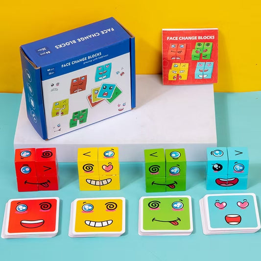 Emoji Face Changing Block Cube Game for Kids