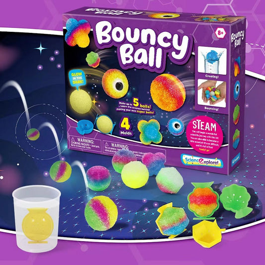STEAM Science Explore Make Your Own Glow in the Dark Bouncing Ball Gift Set