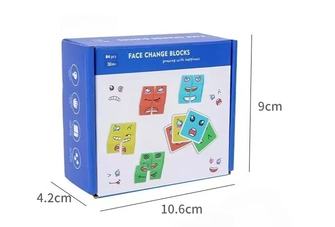 Emoji Face Changing Block Cube Game for Kids