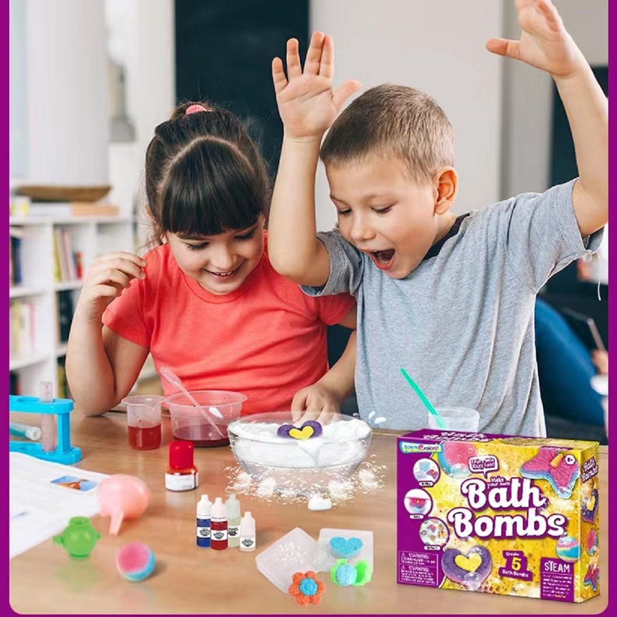 STEAM Science Explore Make Your Own Bath Bombs Gift Set