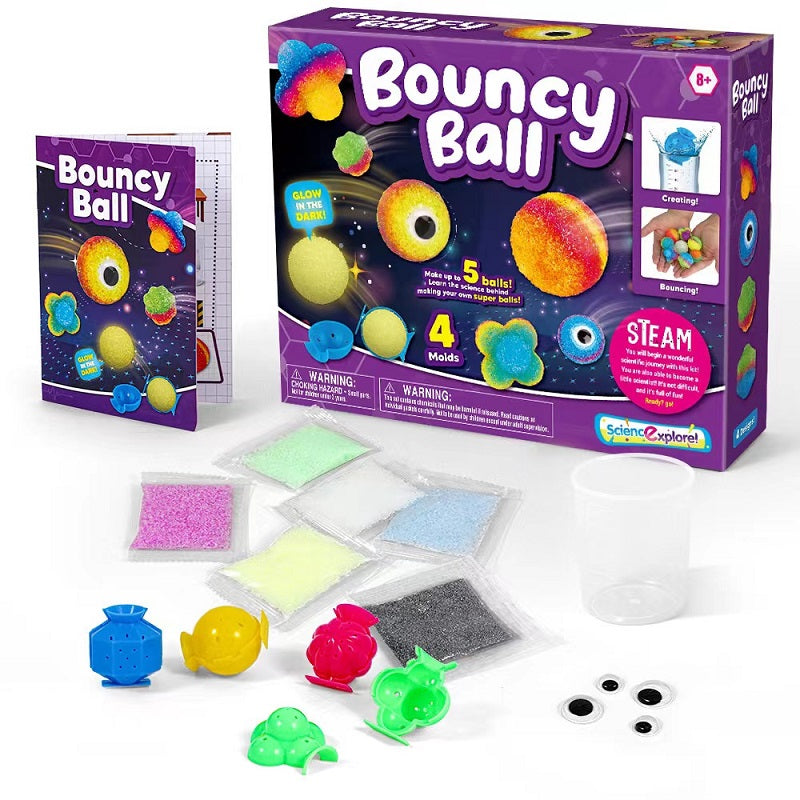 STEAM Science Explore Make Your Own Glow in the Dark Bouncing Ball Gift Set