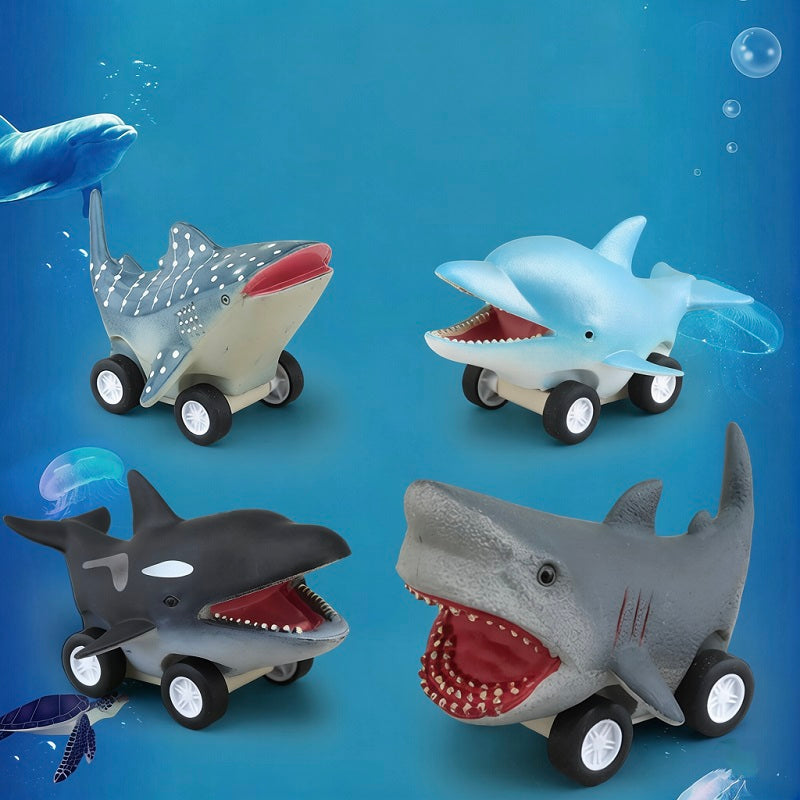 Pull Back Car with Various Shark Designs