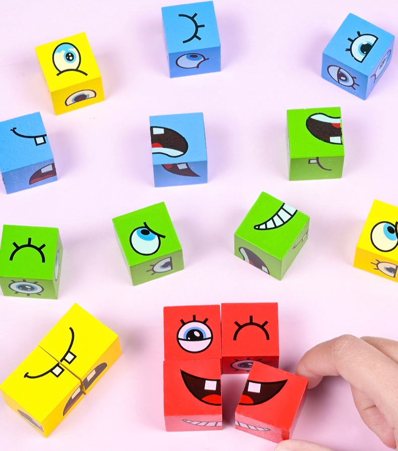 Emoji Face Changing Block Cube Game for Kids