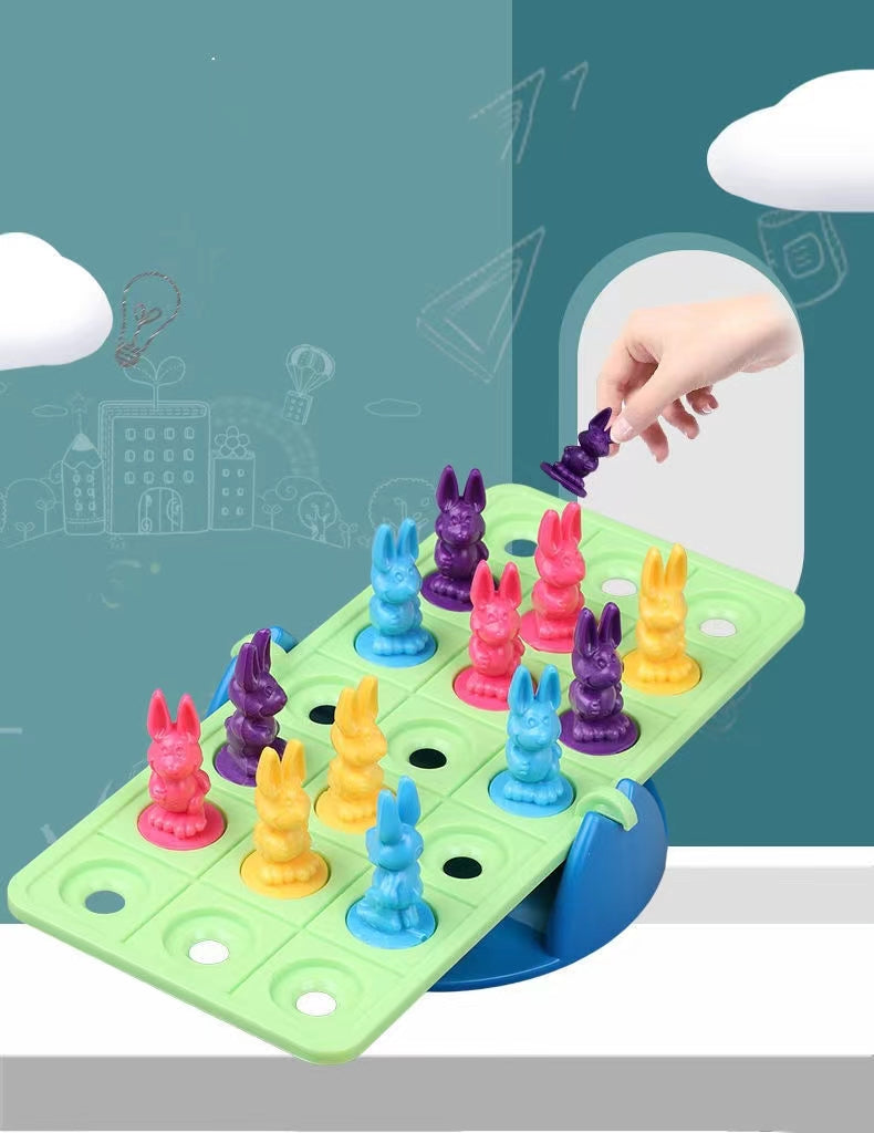 Problem Solving Math Skills Board Game Rabbit SeeSaw Balancing Game