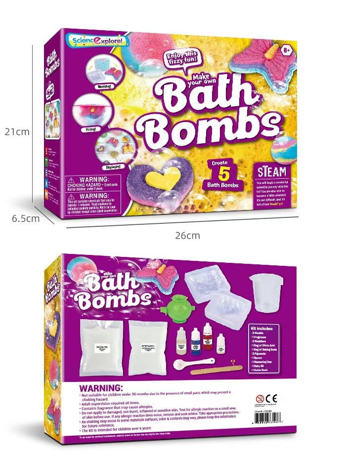 STEAM Science Explore Make Your Own Bath Bombs Gift Set