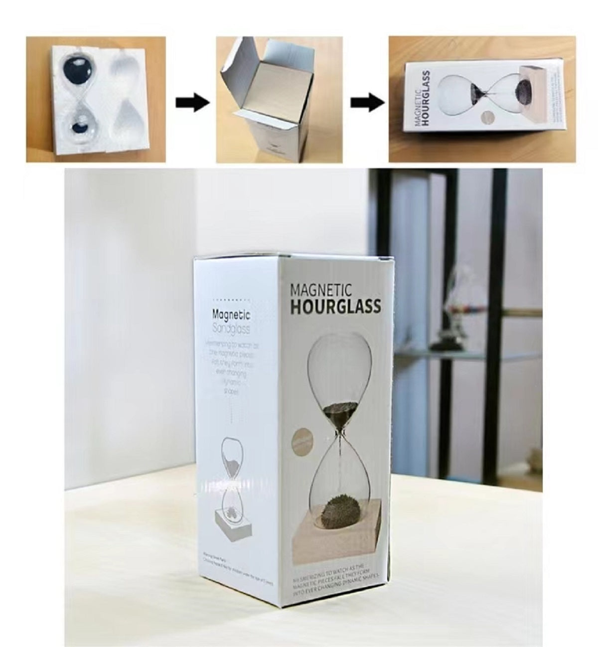Science Fun Magnetic Hourglass Sands of Time Gift