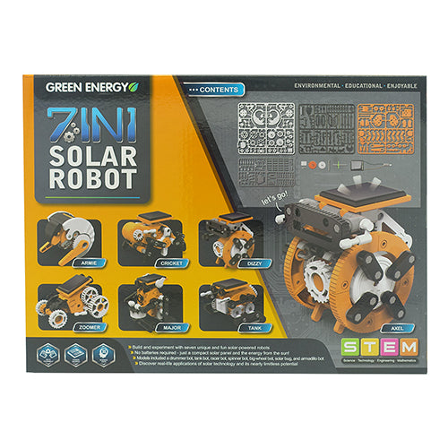 STEM 7 in 1 Self Assembly Solar Robot Educational and Fun Toy for Kids