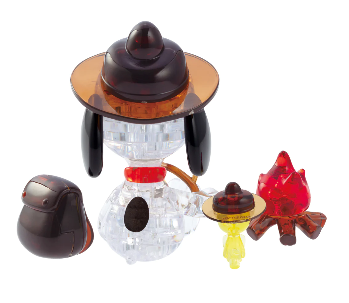Jigsaw Play and Learn 3D Crystal Puzzle Peanuts Snoopy Camping