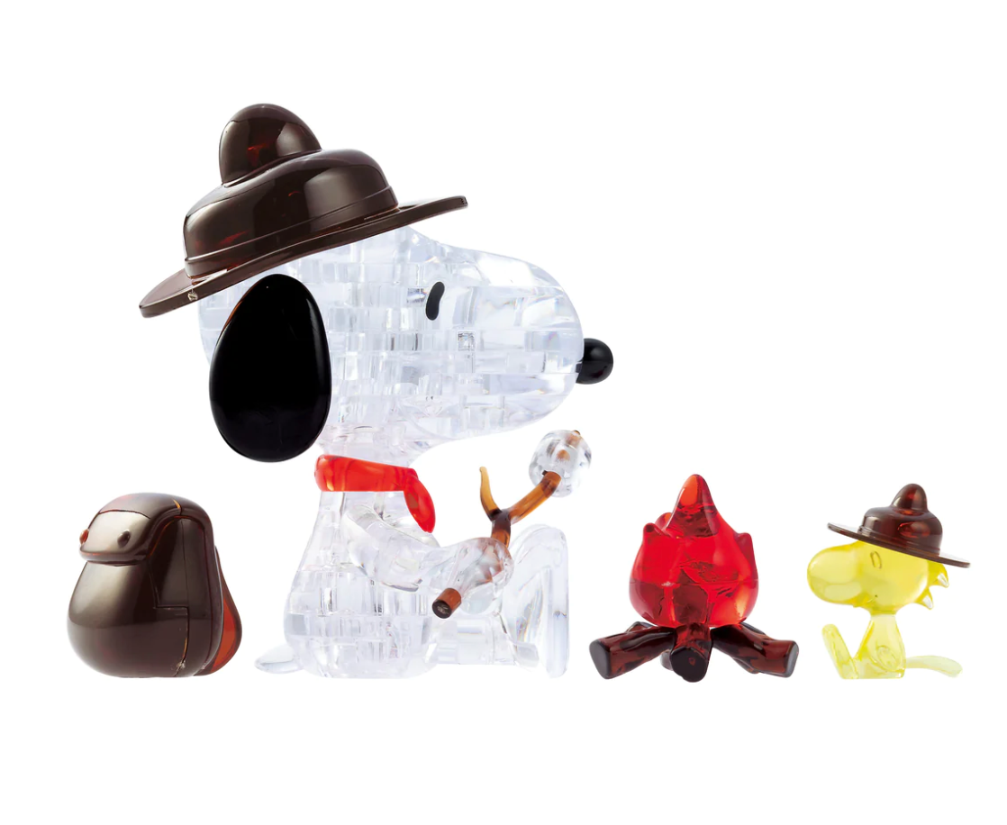 Jigsaw Play and Learn 3D Crystal Puzzle Peanuts Snoopy Camping