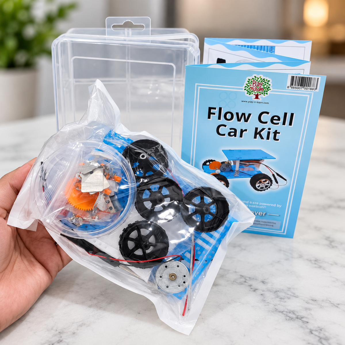 Play N Learn Flow Cell Car Kit | Salt Water Powered STEM Science Kit