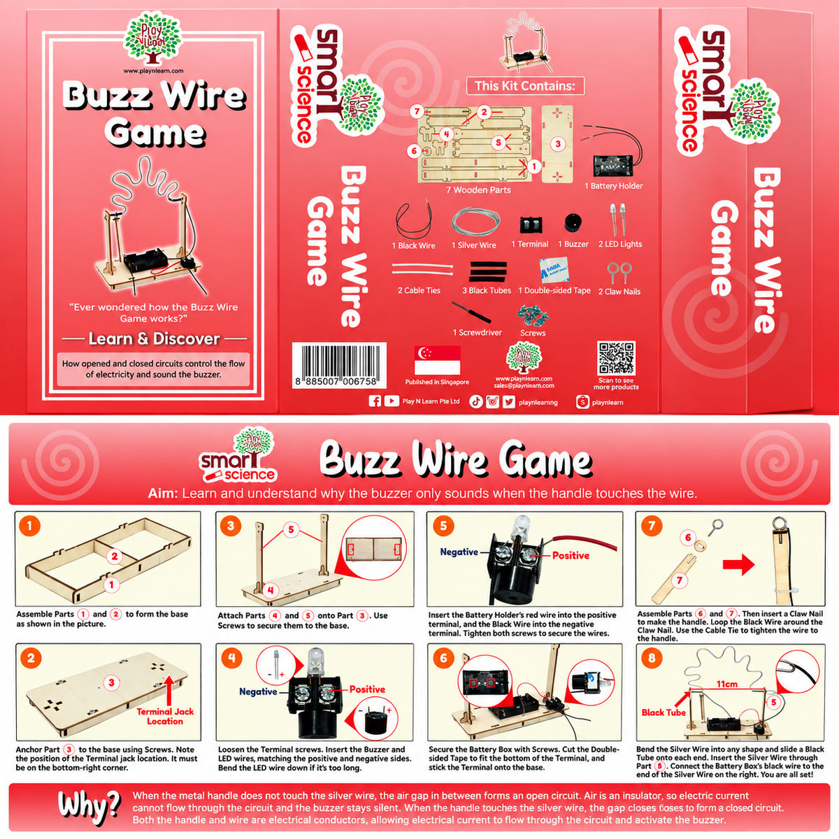 Play N Learn Buzz Wire Game | Electric Circuits STEM Science Kit