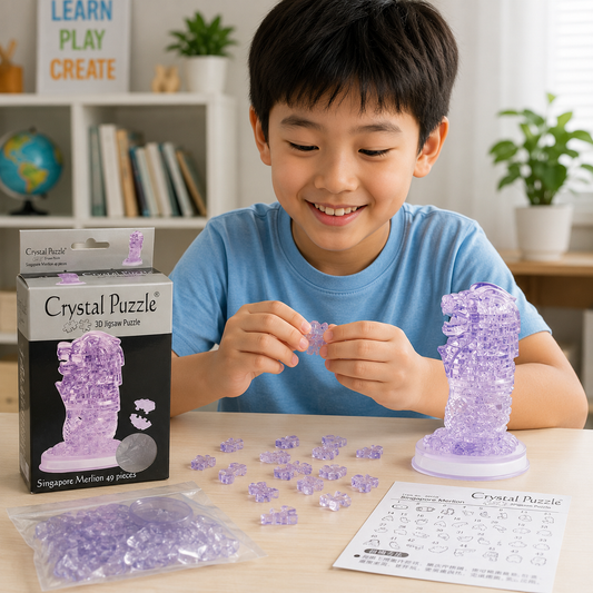 Play N Learn Singapore Merlion 3D Crystal Puzzle | Jigsaw Educational Toy