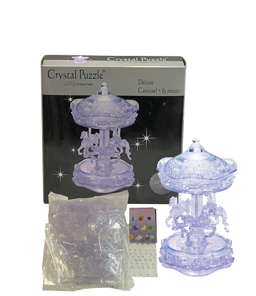 Jigsaw Puzzle Play N Learn 3D Crystal puzzle Clear Carousel