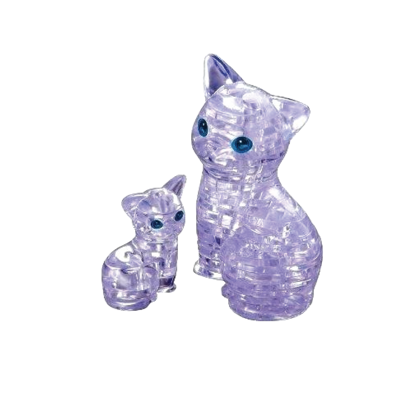 Jigsaw Puzzle Play N Learn 3D Crystal Puzzle Clear Cat Set