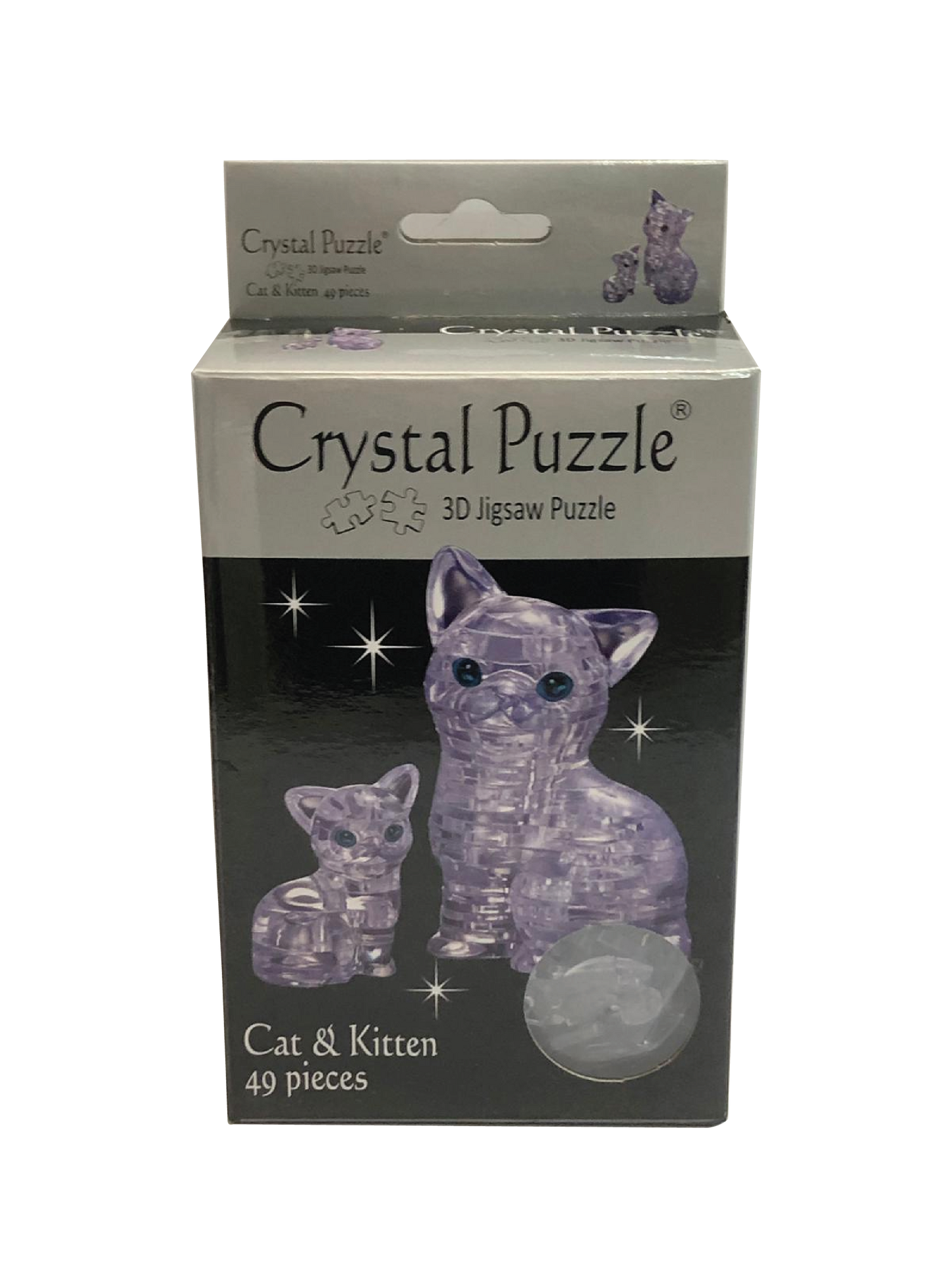 Jigsaw Puzzle Play N Learn 3D Crystal Puzzle Clear Cat Set