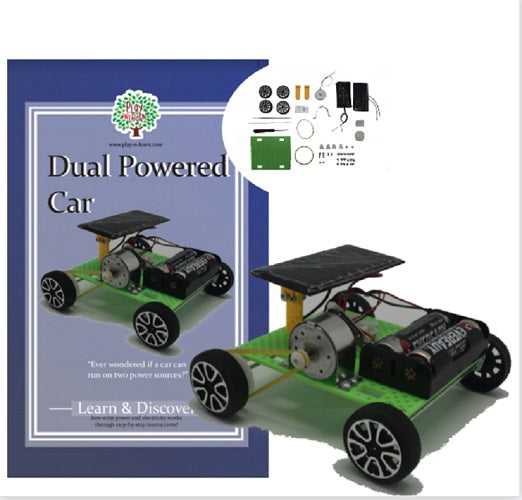 Self Assembly Dual Powered Solar and Battery Powered Car Science Toy Teaching Resource