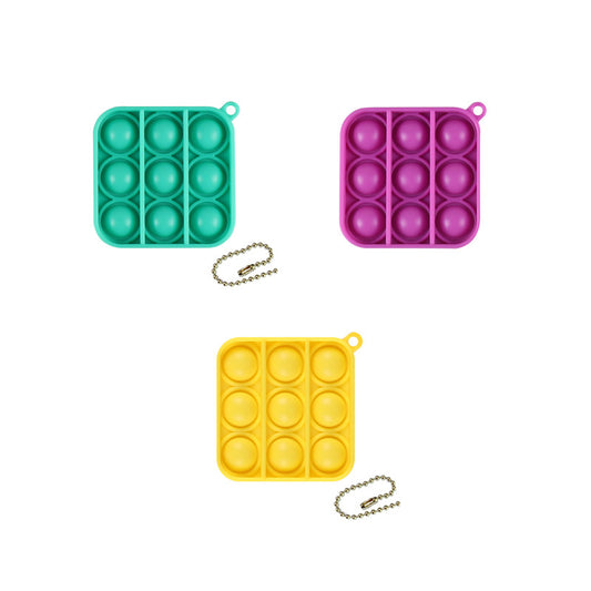 Play N Learn Educational Fidget Toy Stress Reliever  IQ Pop Bubble Keychain  Random Colour 1 Piece