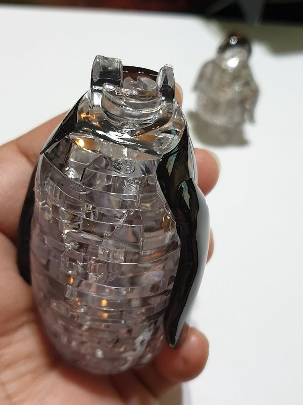 Jigsaw 3D Crystal Puzzle Play N Learn Penguin Mummy and Baby Gift Set