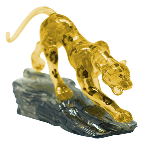 Jigsaw Puzzle Play N Learn 3D Crystal Puzzle Leopard Brown