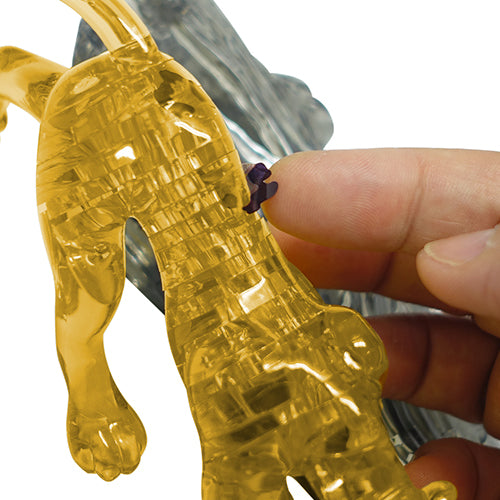 Jigsaw Puzzle Play N Learn 3D Crystal Puzzle Leopard Brown