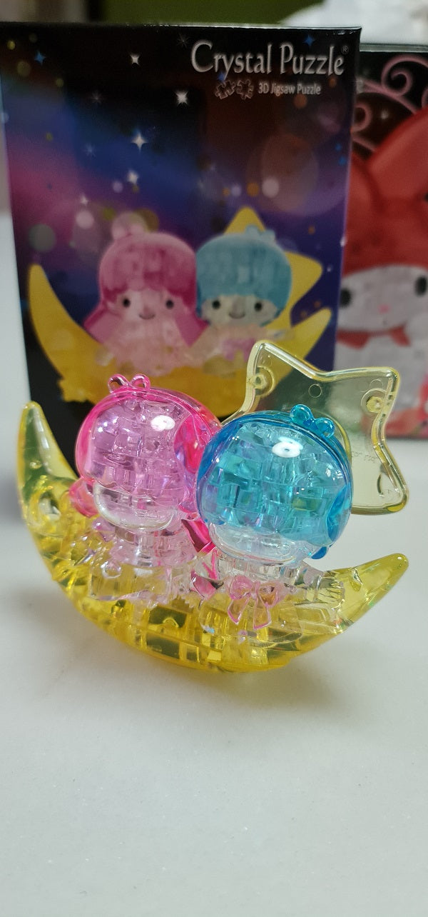 Sanrio Jigsaw Puzzle Play N Learn 3D Crystal Puzzle Little Twin Star Moon
