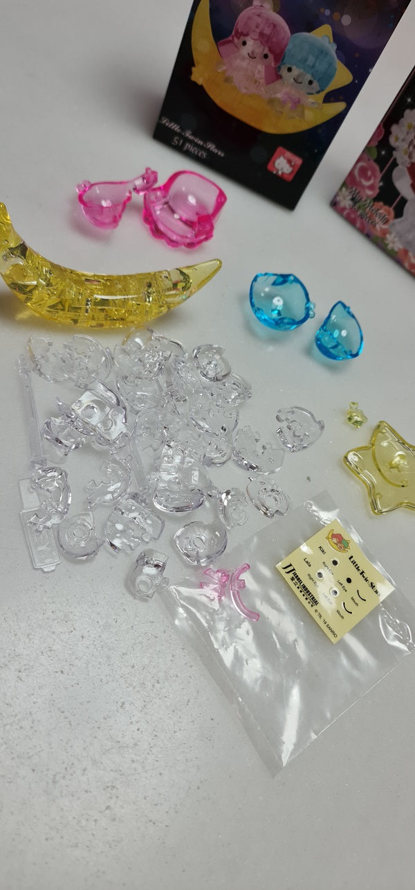 Sanrio Jigsaw Puzzle Play N Learn 3D Crystal Puzzle Little Twin Star Moon