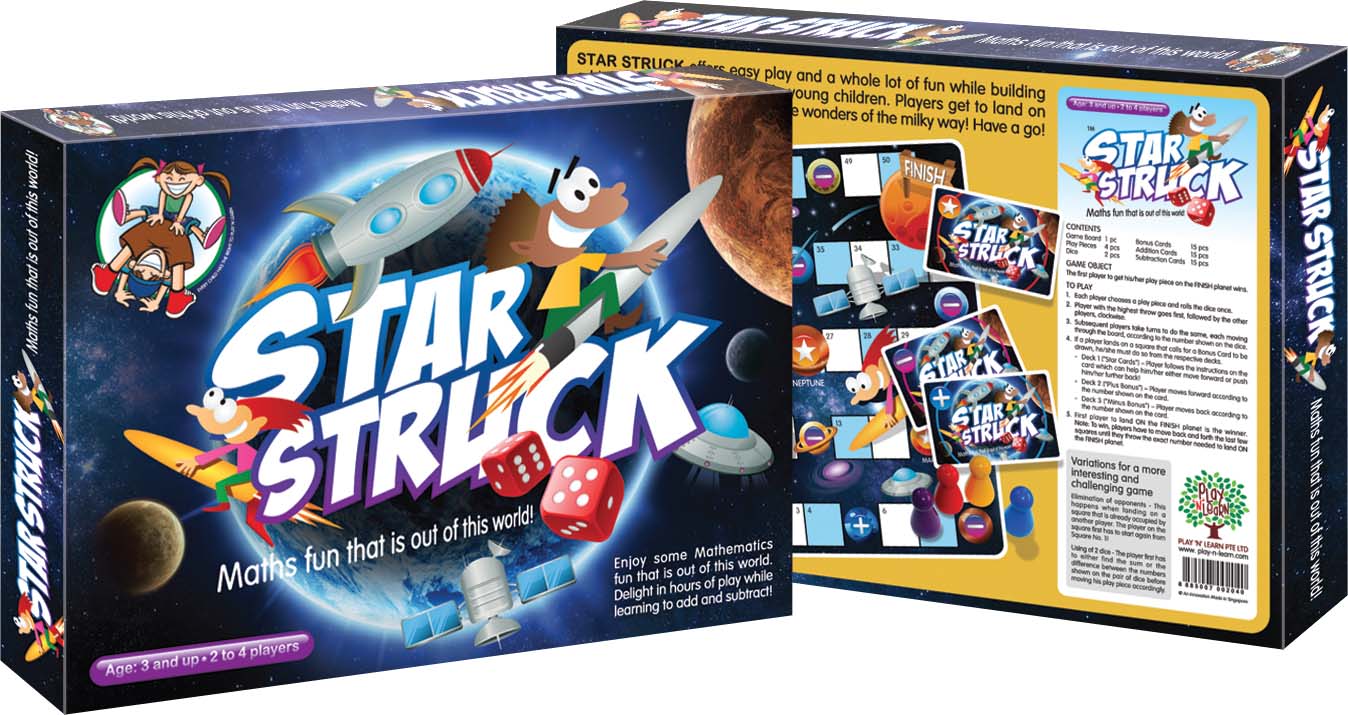 Math Skills with Star Struck Addition Subtraction Play N Learn Board Game