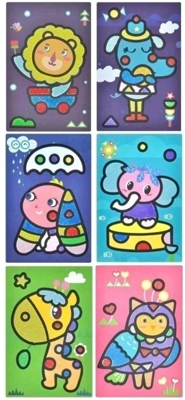 Creative Sand Art with Coloured Sand in Tube Form for Kids ( Box )