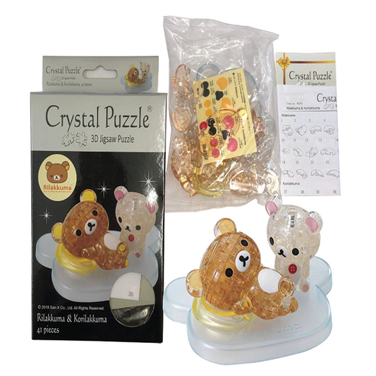 Jigsaw Puzzle Play N Learn 3D Crystal Puzzle Rilakkuma & Korilakkuma