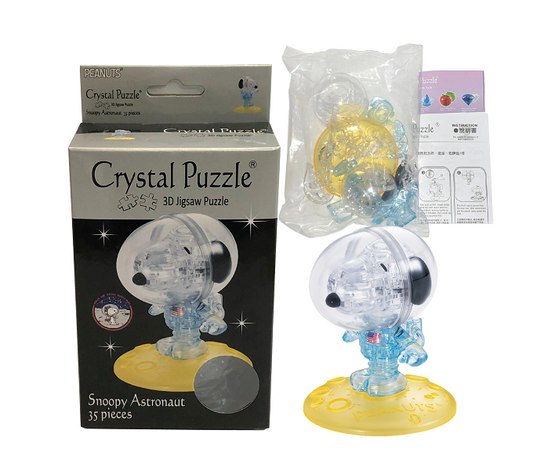 Jigsaw Puzzle Play N Learn 3D Crystal Puzzle Snoopy Astronaut