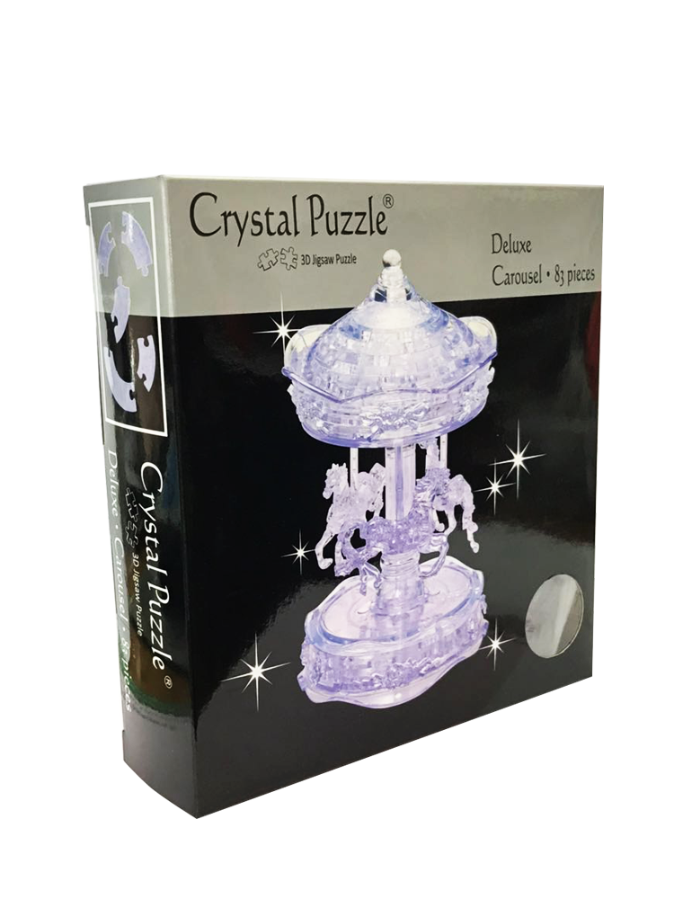 Jigsaw Puzzle Play N Learn 3D Crystal puzzle Clear Carousel