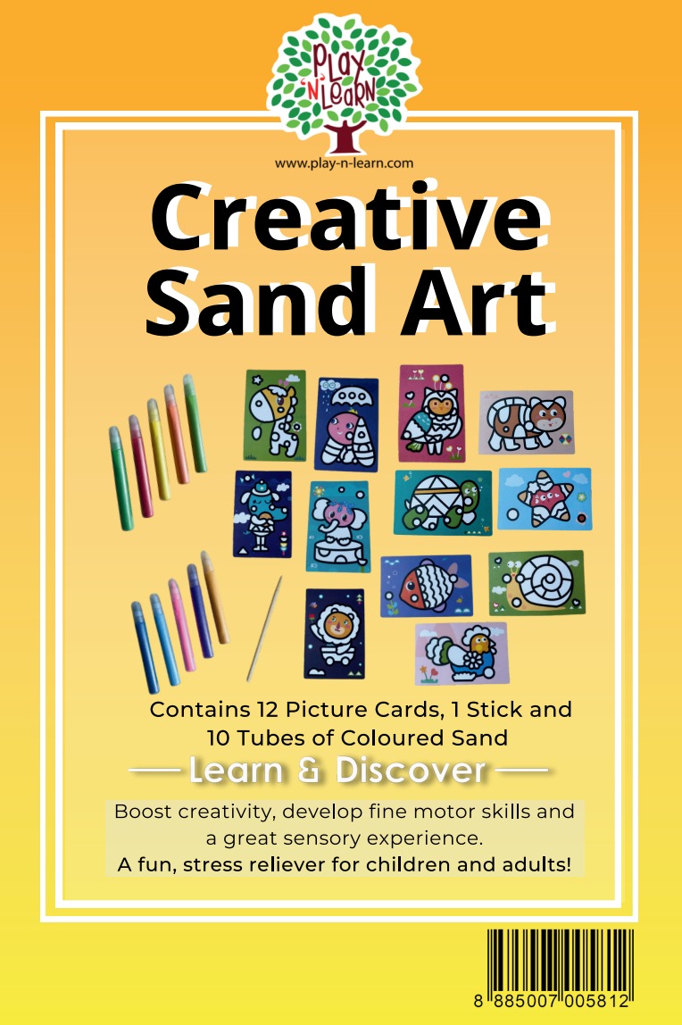 Creative Sand Art with Coloured Sand in Tube Form for Kids ( Box )