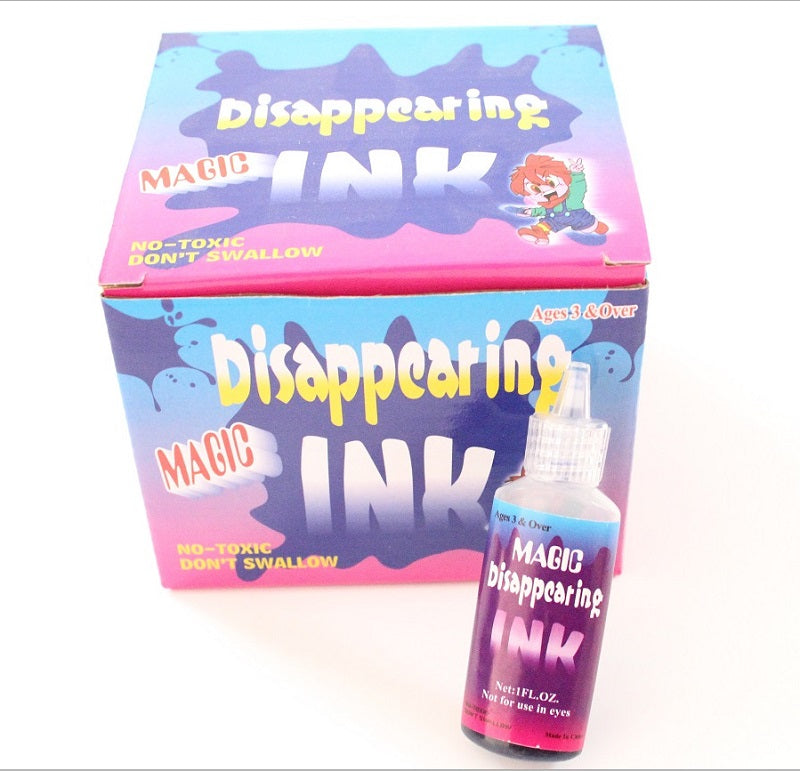 Play and Learn Magic Disappearing Invisible Ink Prank Toy Party Gift ( 4 bottles )