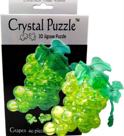 Jigsaw Puzzle Play N Learn 3D Crystal Puzzle Green Grape