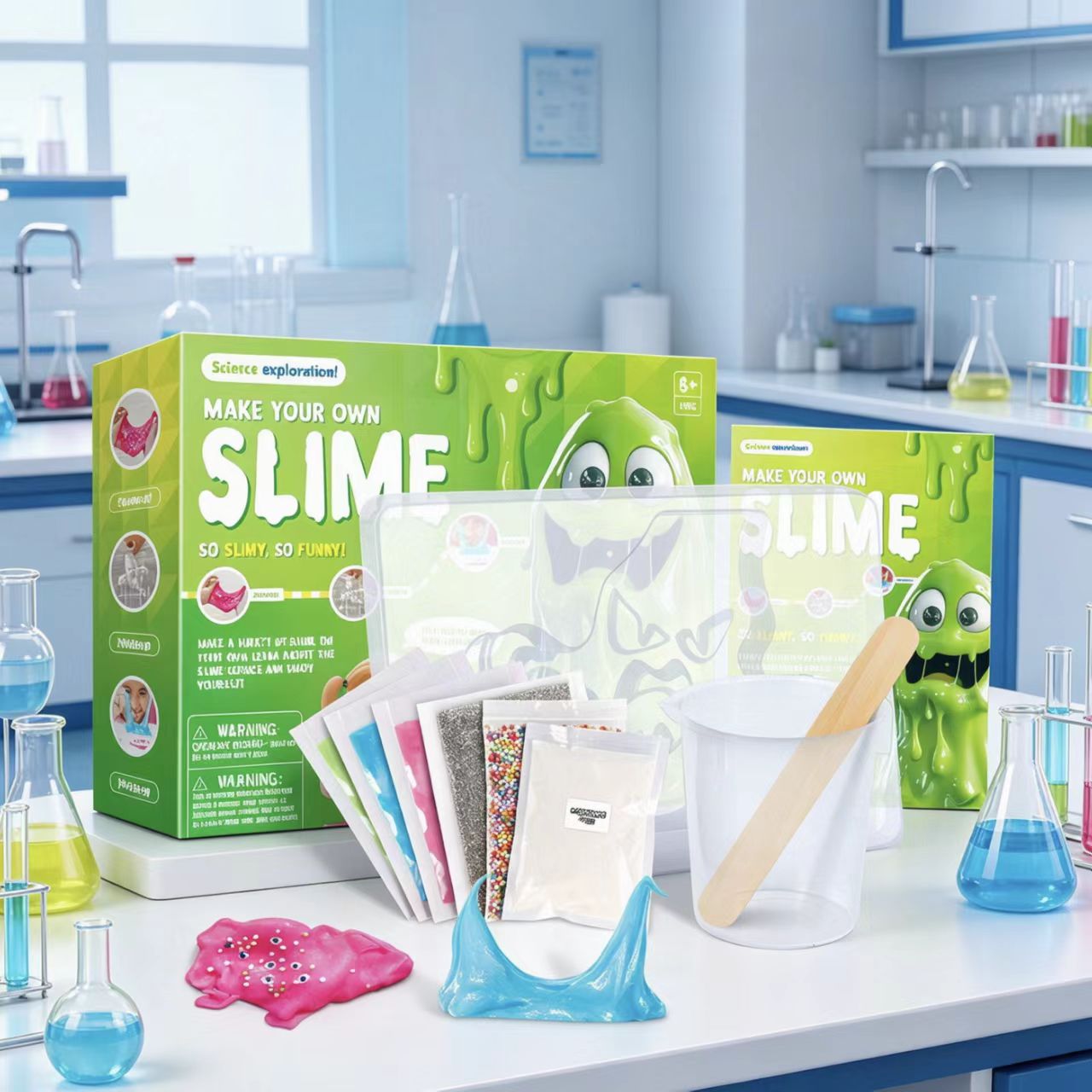 Play N Learn Make Your Own Slime Experiments Kit | STEAM Science Gift for Kids