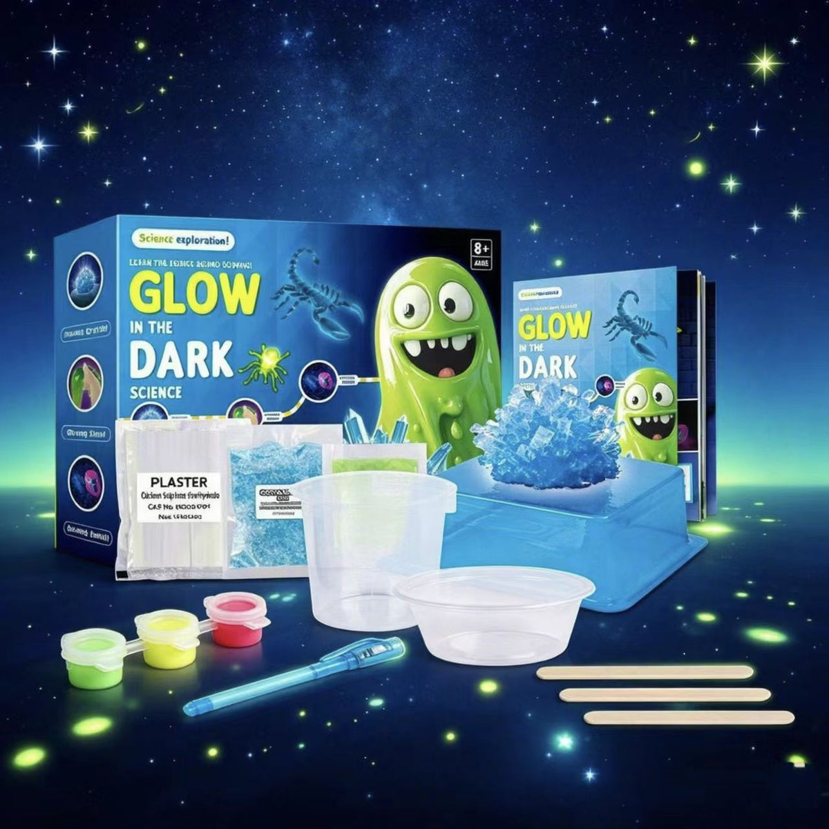Play N Learn Make Your Own Glow in the Dark Experiments Kit | STEAM Science Set