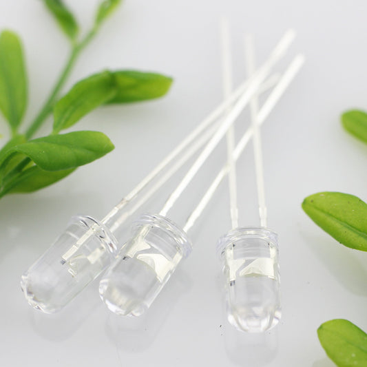 LED Light Bulb 5 mm White Science Experiment Component Teaching Resource 20 pieces pack