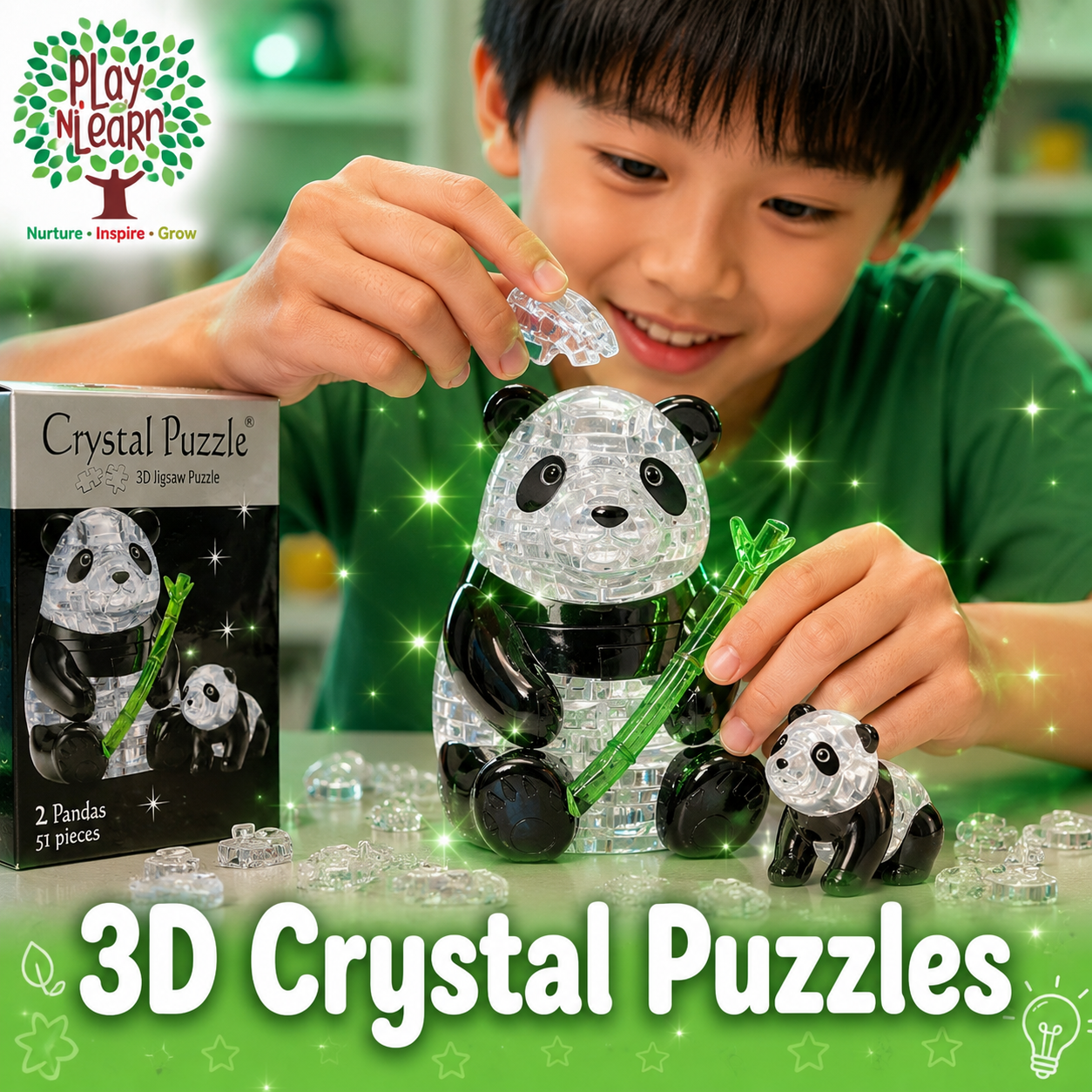3D Crystal Puzzles