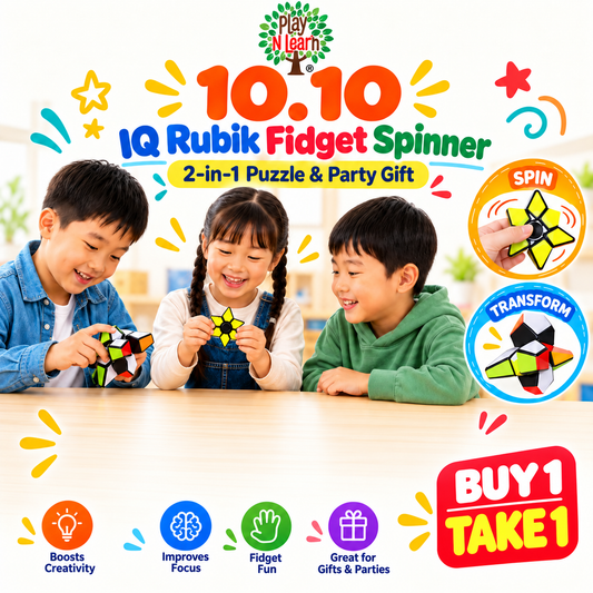 10.10 Mega Deal Buy 1 Take 1 - IQ Rubik Fidget Spinner | 2-in-1 Puzzle & Party Gift