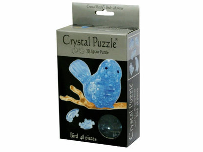 Play and Learn Jigsaw Play & Learn 3D Crystal Puzzle – Blue Bird, 48 Pieces