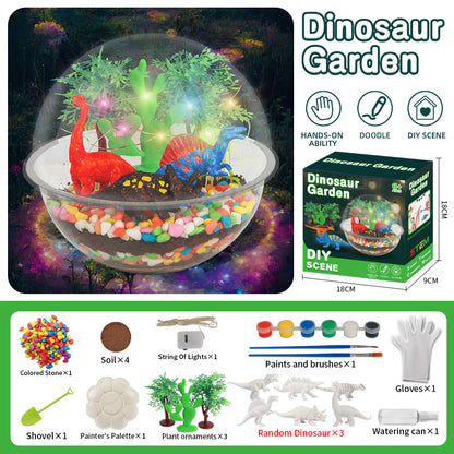 Play N Learn Dinosaur Garden DIY Kit for Kids | STEAM Craft & Growing Activity