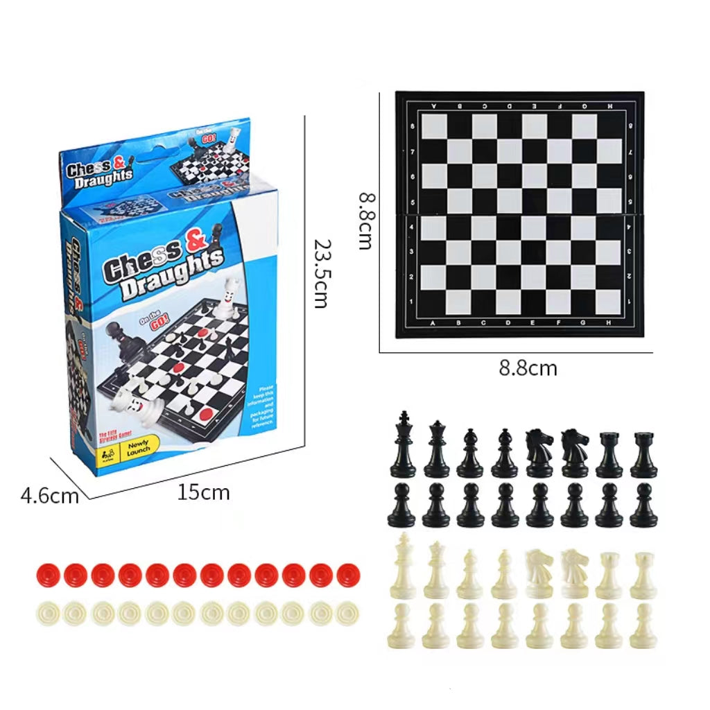 Board Game 707 Chess and Draughts Family Fun