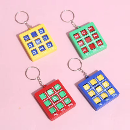 Play N Learn Brain Teaser Tic Tac Toe Keychain | Portable Party Gift (Random Colour) 1 Piece