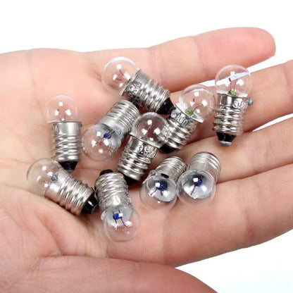 Play N Learn 1.5V Mini Light Bulb Science Experiment Component | Circuit Building Teaching Resource (4 Pieces)