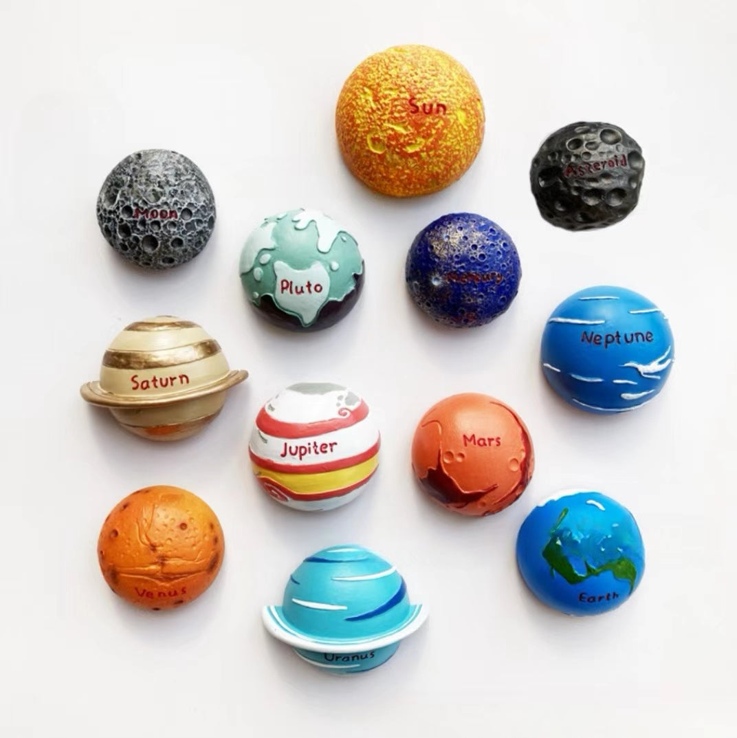 Ceramic Solar System Planet Astronaut Asteriod Magnet Assorted Designs