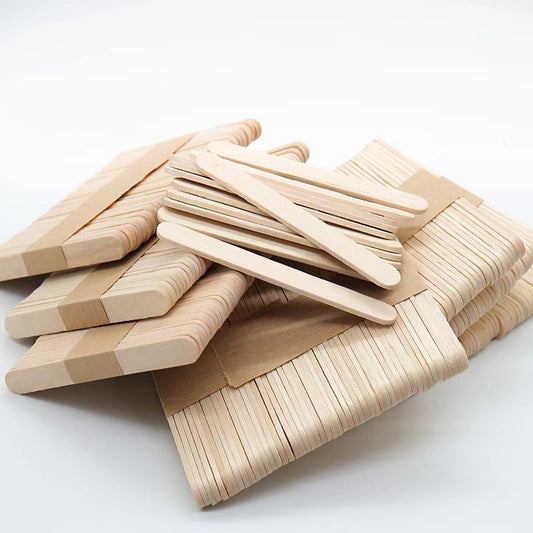 Wooden Ice Cream Sticks Popsicle For Multipurpose Uses ( 50pcs A Set )