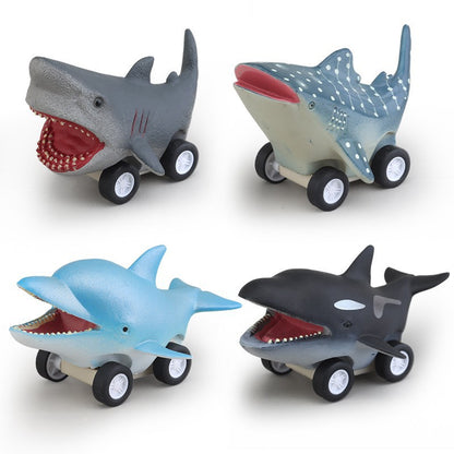 Play N Learn Pull Back Shark Cars | Sea Creature Toy for Kids