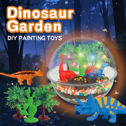 Play N Learn Dinosaur Garden DIY Kit for Kids | STEAM Craft & Growing Activity